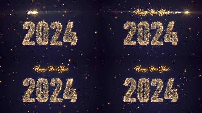 祝你2024年新年快乐，钻石闪闪发光，星光熠熠