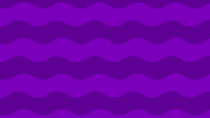 动画紫色波浪背景。毛圈的视频。装饰紫波渐动。平的模式。矢量插图。
