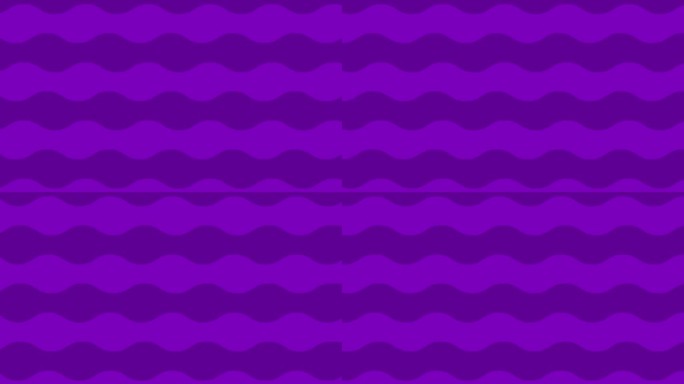 动画紫色波浪背景。毛圈的视频。装饰紫波渐动。平的模式。矢量插图。