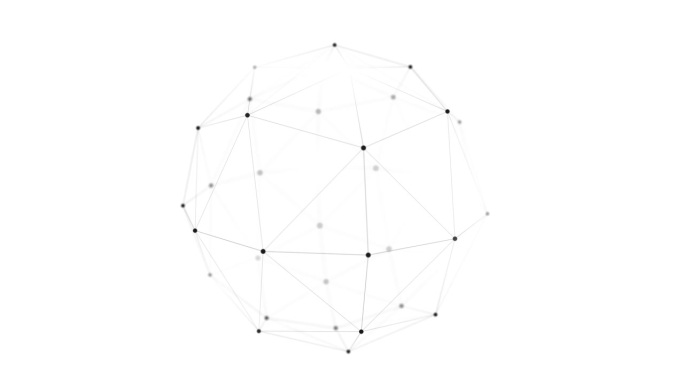 未来的数字形状由点和线。网络连接结构。大数据可视化。3 d渲染。