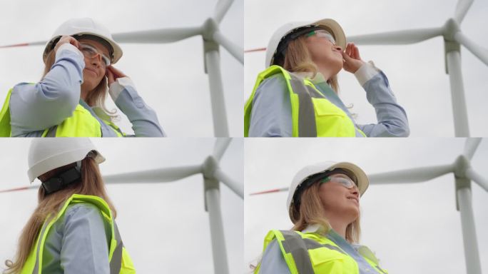 这位女科学家专注于优化风力涡轮机，使其成为高效的能源。能源领域的风能革命:一位工程师正在研究建立一个