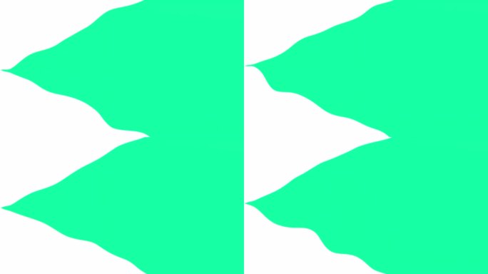 绿松石和白色双色调波浪图案简单的最小背景
