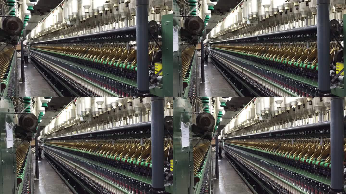 在自动化工厂生产的裁剪织机