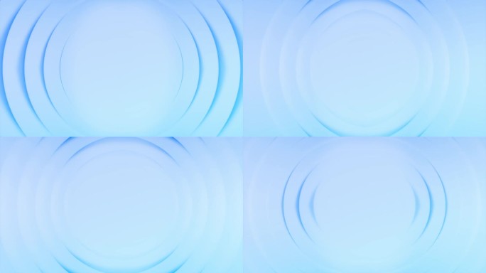 3d婴儿蓝白圆隧道照明圆射线。环形变焦霓虹灯发光标志抽象未聚焦的圆圈模糊动画抽象背景，闪烁出焦点背景