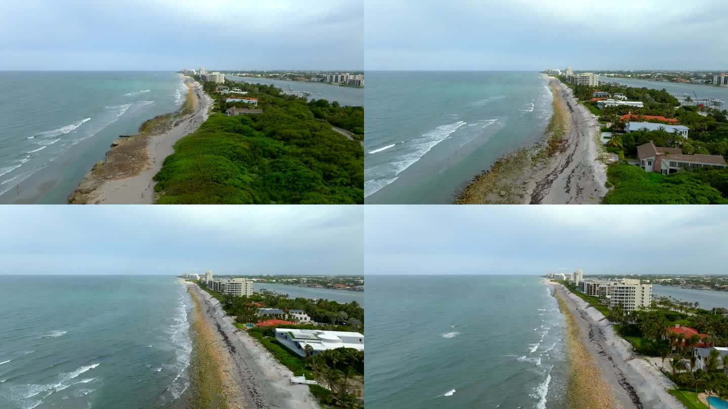佛罗里达州朱庇特岛的空中视频住宅和公寓
