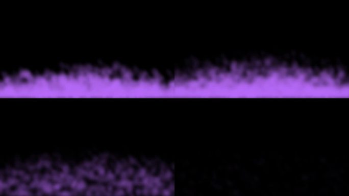 紫色烟雾从下面冒出来然后消失的动画素材(黑色背景)
