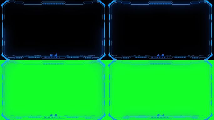 Hud帧数字技术科幻帧接口。框架的HUD概念设计