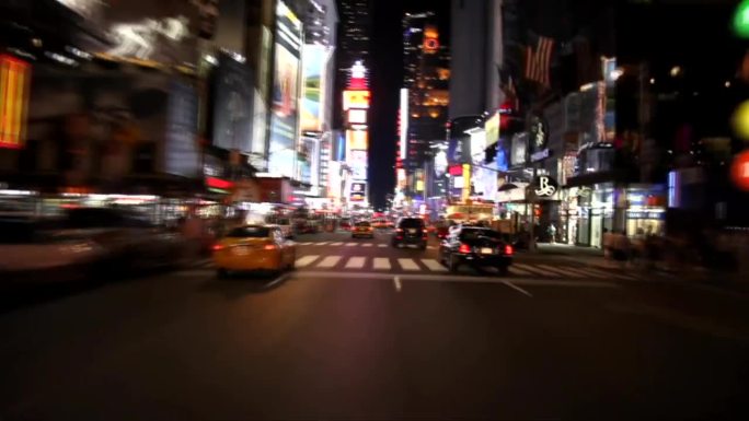 夜晚的纽约时代广场