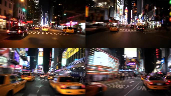夜晚的纽约时代广场
