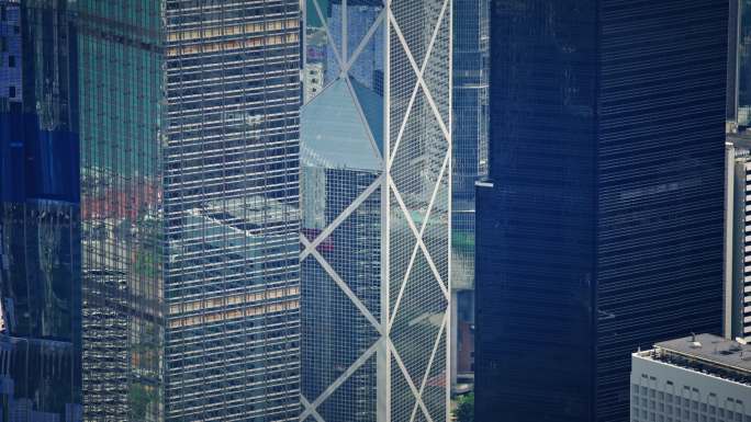 【正版素材】香港大景全景大气俯拍7183