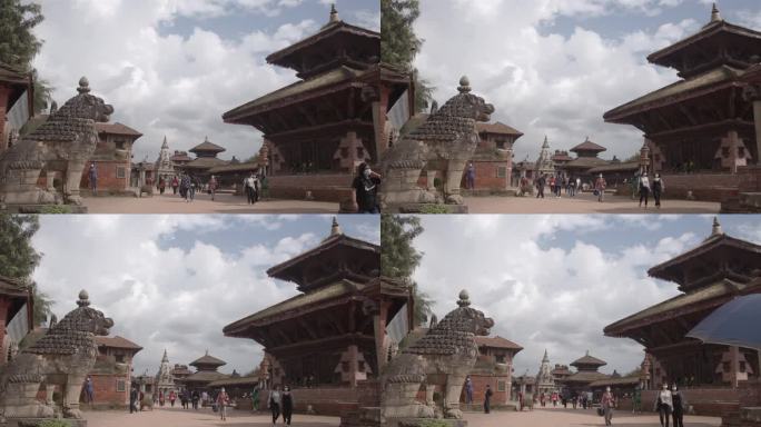 尼泊尔巴德普尔杜巴广场Rameshwar寺庙世界遗产加德满都谷地