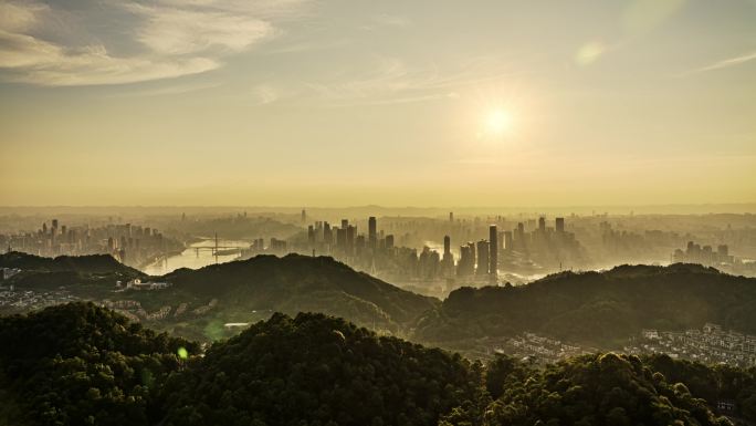 重庆城市风光大全景延时