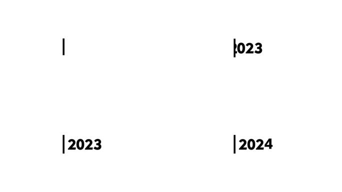 矢量改变年从2023年到2024年动画好网页，设计，动画，UI ux设计，背景