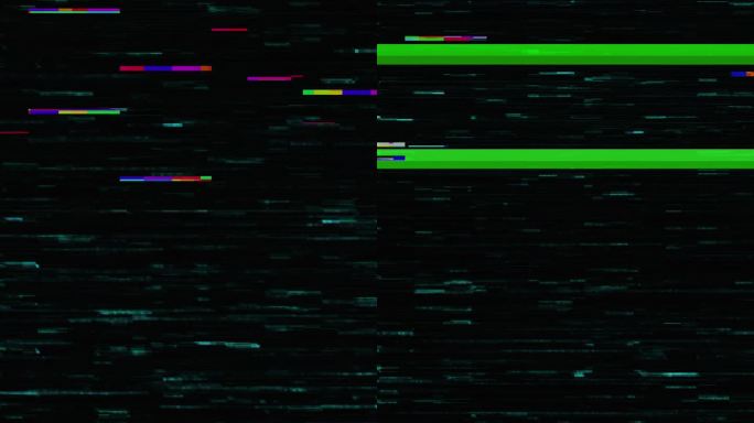 4K视觉视频效果故障噪音静态电视视觉特效条纹背景。过渡