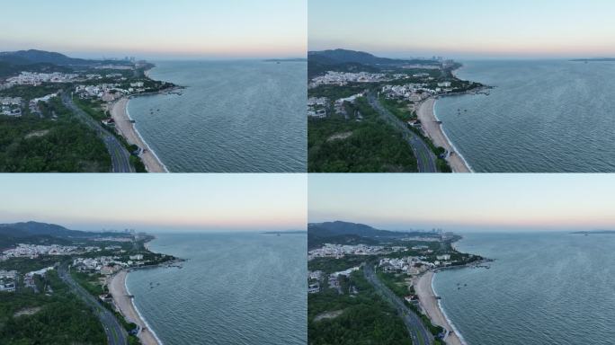 厦门金沙湾海岸线航拍环岛南路风光海边风景