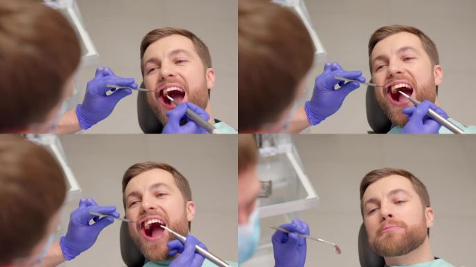 在牙医那里检查牙齿的人。预防龋齿概述