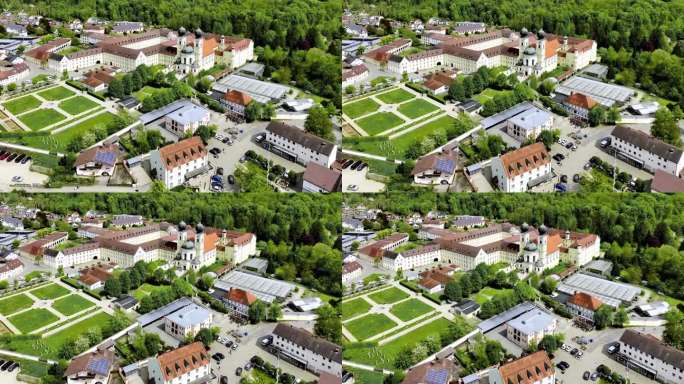 下巴伐利亚的梅滕修道院和小镇