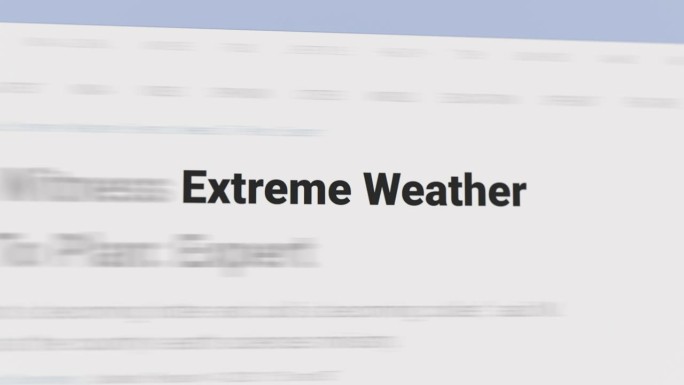 Extreme weather in the article and text