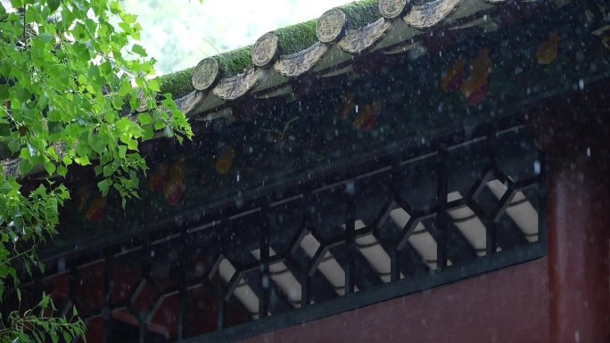 古建筑雨滴