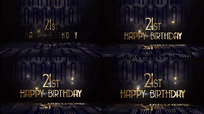 以金色奢华的格调祝贺21岁生日，祝生日快乐