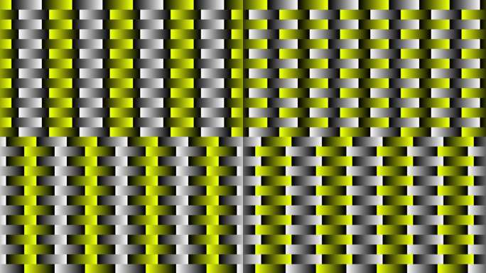 白色和黄色渐变方格背景，移动条纹创造错觉背景