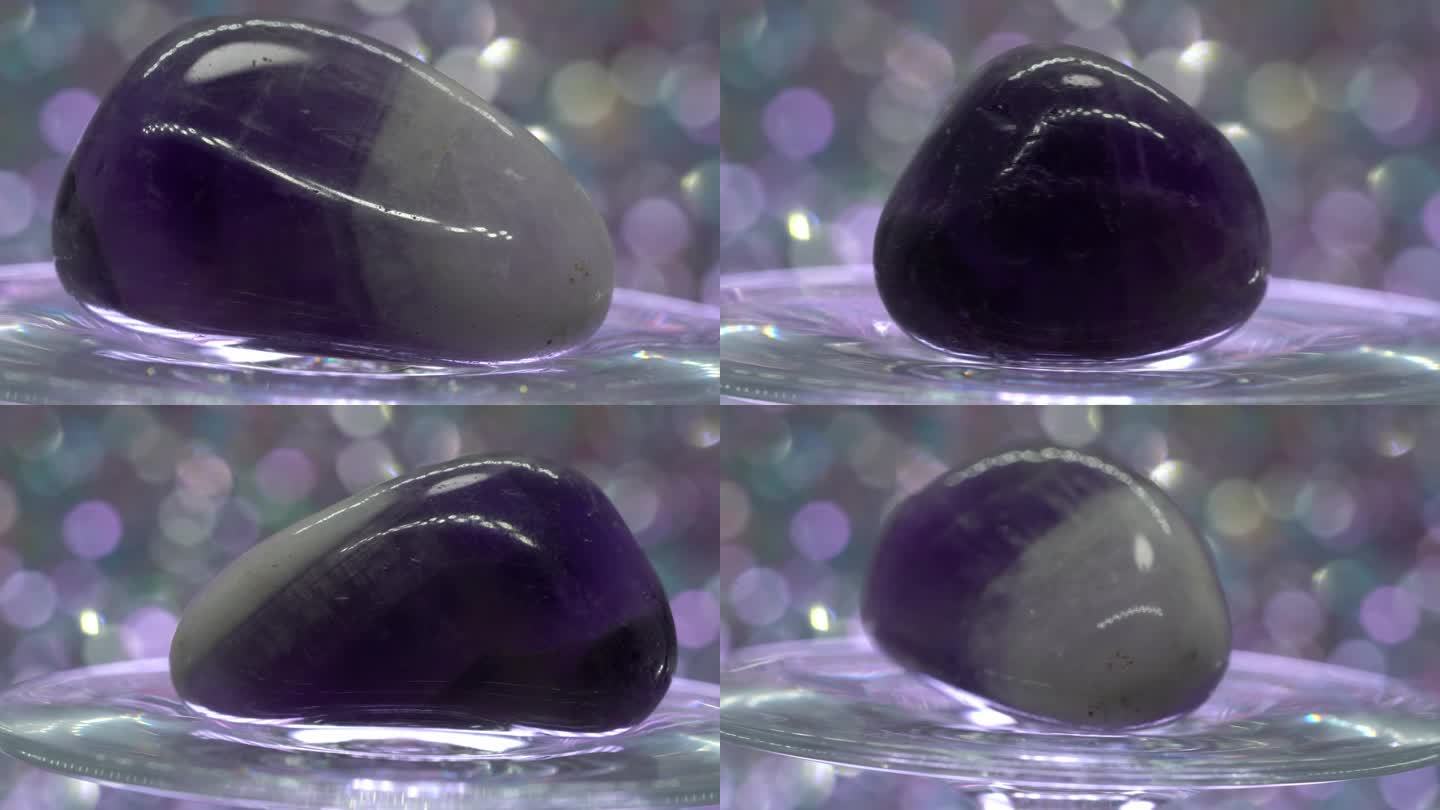 紫晶石英被用作宝石和观赏石，具有治疗作用