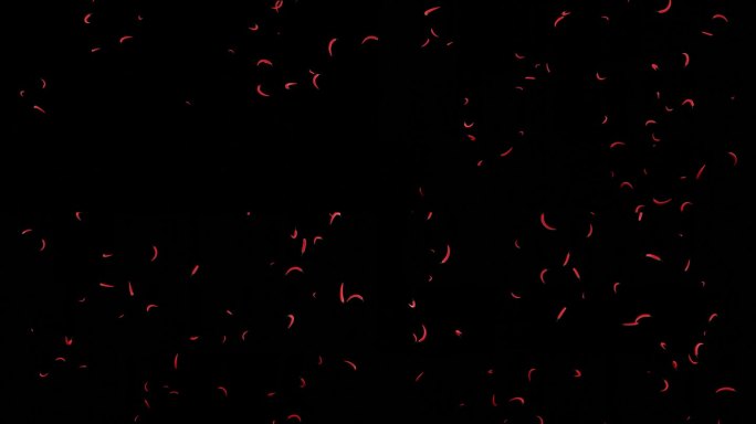 动画雨红辣椒在黑色背景和数以百计的辣椒