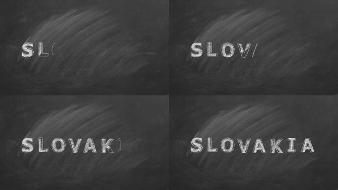 斯洛伐克。粉笔绘制和动画插图。
