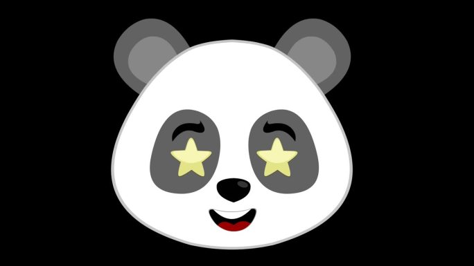 视频动画头熊猫熊星眼崇拜的表情