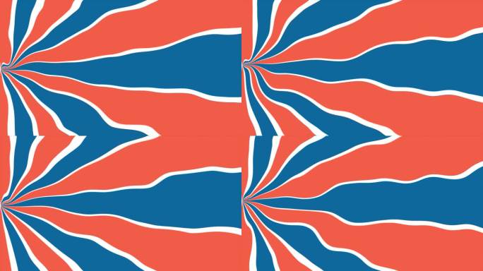 橙色和蓝色双色调波浪图案简单的最小背景