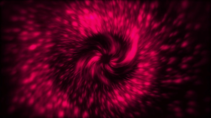 旋转空间粒子红宝石点霓虹灯圆点技术动画背景，旋转万花筒漩涡动画背景的标志和标题