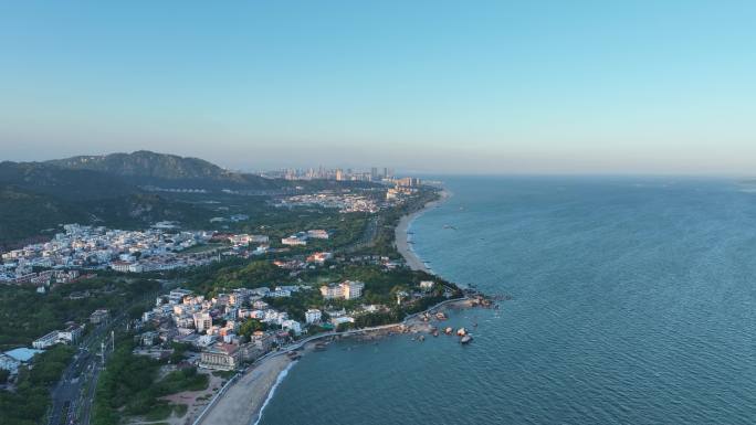 厦门金沙湾海岸线航拍环岛南路风光海边风景