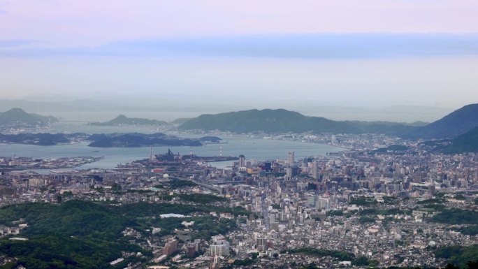 从雪仓山看北九州的市景