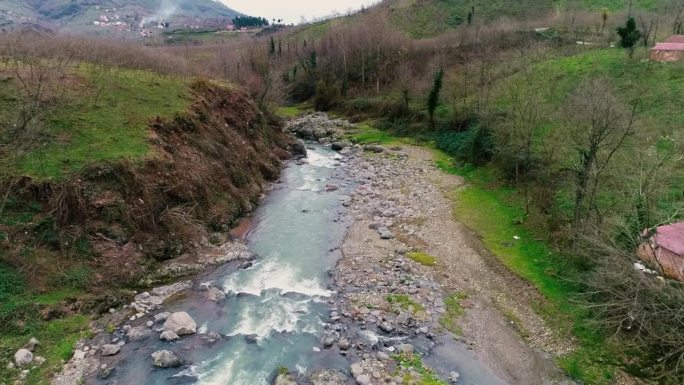 土耳其小溪的库存视频与无人机航拍视频