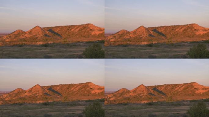 西班牙日落时沙漠风景的剧照