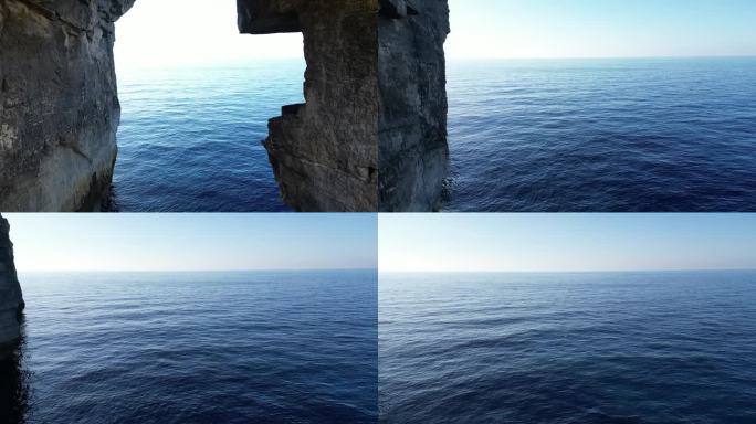 马耳他悬崖的航拍视频