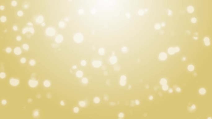 闪烁的圆形粒子升起的4K动画(金色)