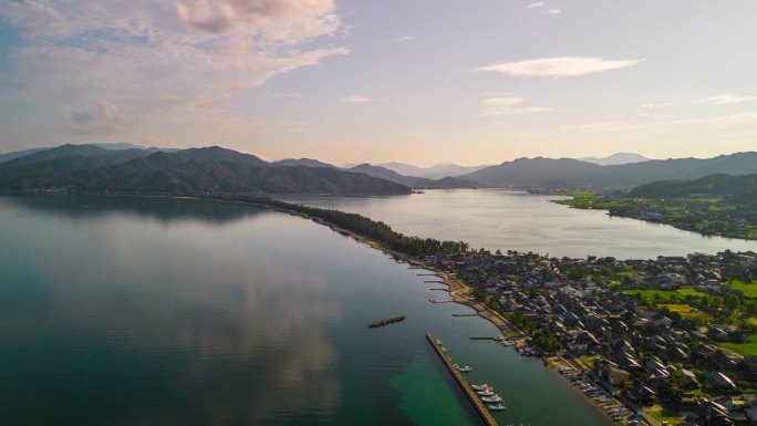 日本京都天野町俯瞰沙洲