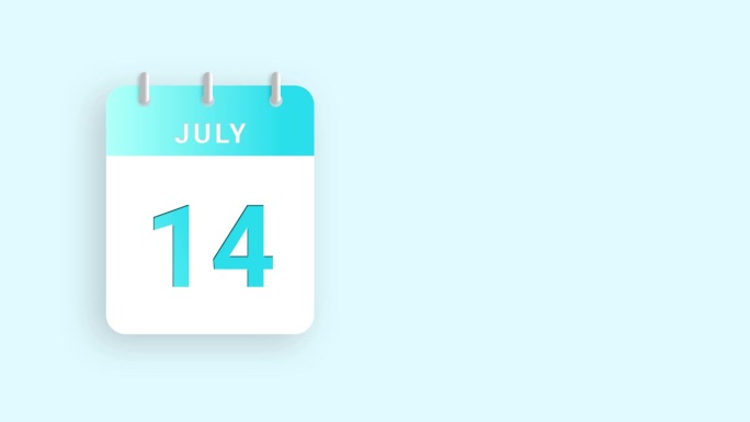 7月-日历动画以惊人的4K分辨率显示每月进度
