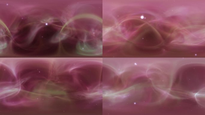 抽象的星云光与空间中发光的恒星相结合。