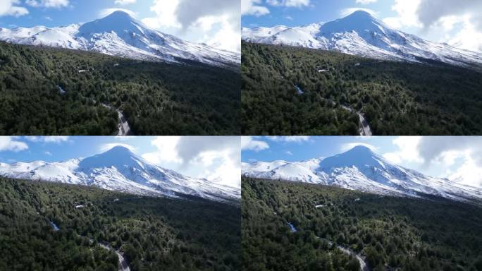 智利巴塔哥尼亚瓦拉斯港的奥索尔诺火山