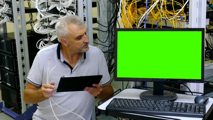 技术人员设置服务器(绿屏)