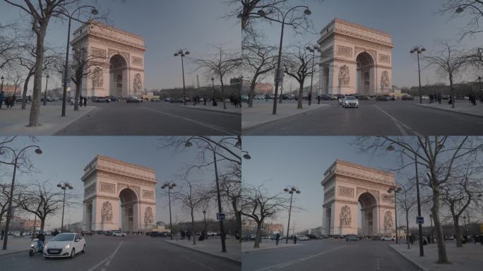 凯旋门位于戴高乐广场中心Étoile法国巴黎
