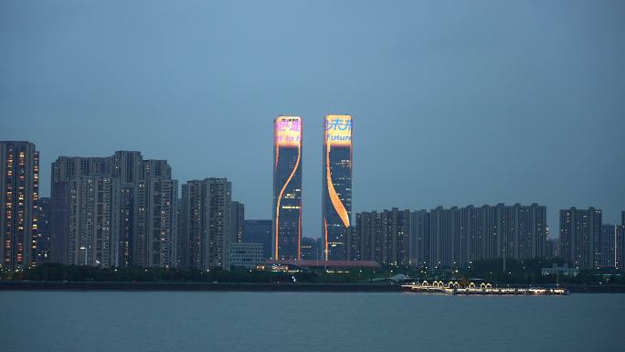 杭州市第十九届亚运会开幕式奥体中心灯光秀