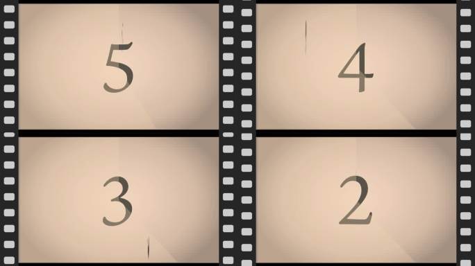 5秒倒计时动画，带有屏幕干扰的电影设计