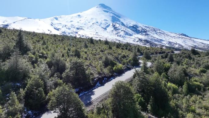 智利巴塔哥尼亚瓦拉斯港的奥索尔诺火山