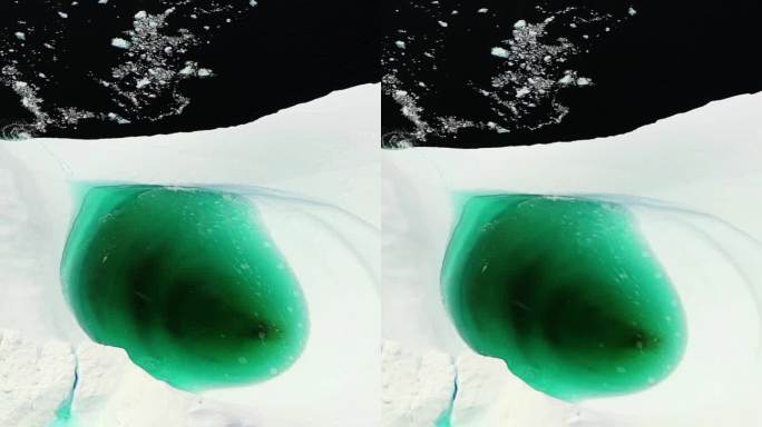 垂直镜头巨大的冰山在南极的南极海洋。