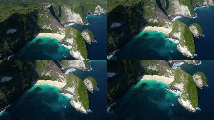 科林金海滩，努沙Penida;霸王龙悬崖，巴厘岛，印度尼西亚