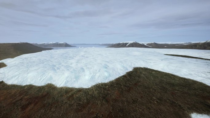 大冰川鸟瞰图