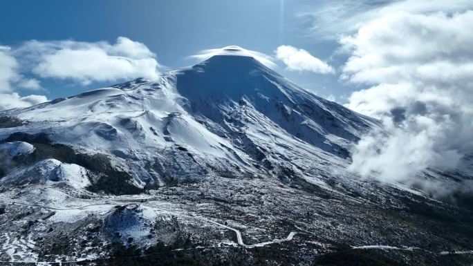 智利巴塔哥尼亚瓦拉斯港的奥索尔诺火山